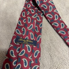 Brooks Brothers バーガンディ ワインレッド ペイズリー ネクタイの画像