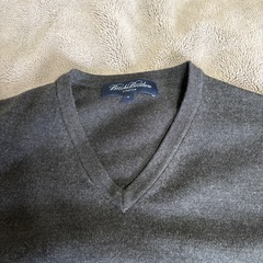 Brooks Brothers グレー Vネック セーター Sの画像