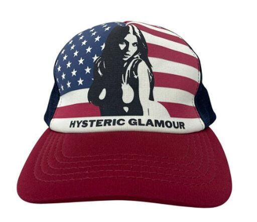 ★ HYSTERIC GLAMOURキャップ ヒスガール 星条旗 メッシュ　フリーサイズ メンズ (ヒステリックグラマー)