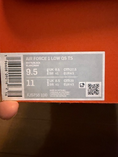 靴/バッグ Terror Squad x NIKE AIR FORCE 1 LOW QS