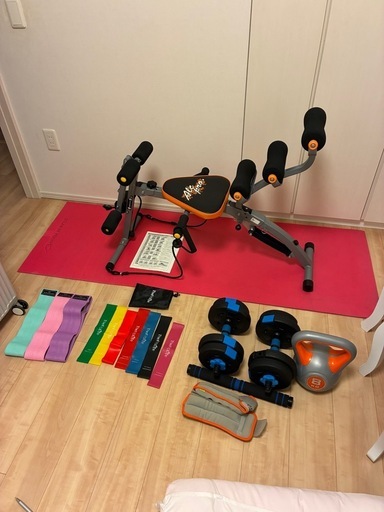 自宅が即ジムに！筋トレ器具フルセット（総額3万円相当）全部まとめてお譲りします！