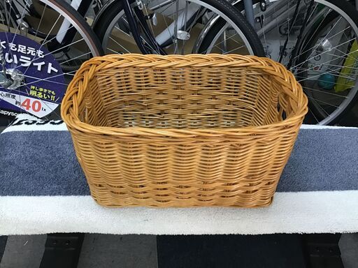 ＃1168　自転車用　★天然の素材籐製バスケット★
