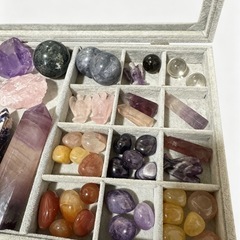 天然石インテリアセット 水晶 アメジスト カルサイト 球体 タワー 癒し 浄化の画像