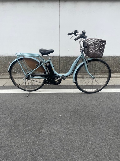 【京都発】京の楽チャリ　電動アシスト自転車　ブリヂストン　26インチ　水色