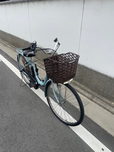 【京都発】京の楽チャリ　電動アシスト自転車　ブリヂストン　26インチ　水色