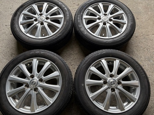 軽自動車に 社外アルミホイール夏タイヤセット 2024年製 155/65R14 4本 9分山 海外製