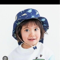 日除付き帽子　SLAPSLIP サファリハット　50 恐竜ハット　男の子帽子の画像