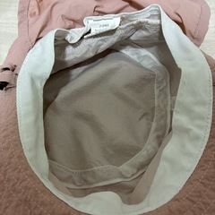 トイザらス 子供用 ハット 帽子 UV加工 50サイズ 紐付き ピンク 夏の画像