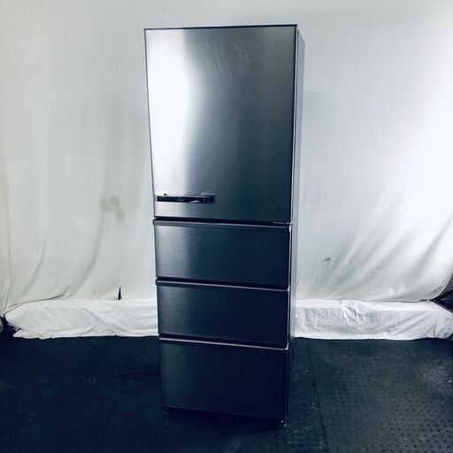 ID:rd24745 【自社配送エリア内限定】アクア AQUA 冷蔵庫 ファミリー 中古 2021年製 4ドア 430L チタニウムシルバー ファン式 右開き AQR-V43K(S)  【リユース品：状態C】【送料無料】【設置費用無料】