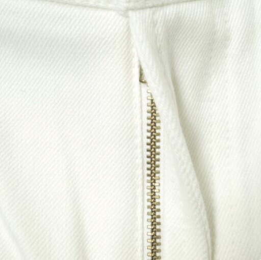 e JEANS イージーンズ 日本製 岡山児島 ストレッチテーパードホワイトデニムパンツ e-L805 26inch(3) WHITE ジップフライ ジーンズ ボトムス【新古品】【中古】【e JEANS】