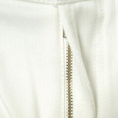 e JEANS イージーンズ 日本製 岡山児島 ストレッチテーパードホワイトデニムパンツ e-L805 26inch(3) WHITE ジップフライ ジーンズ ボトムス【新古品】【中古】【e JEANS】の画像