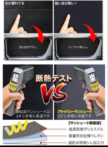 ヴォクシー70   サンシェード 趣味職人  車中泊　キャンプ