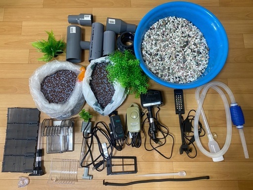水槽用品、砂利、塩ビ物