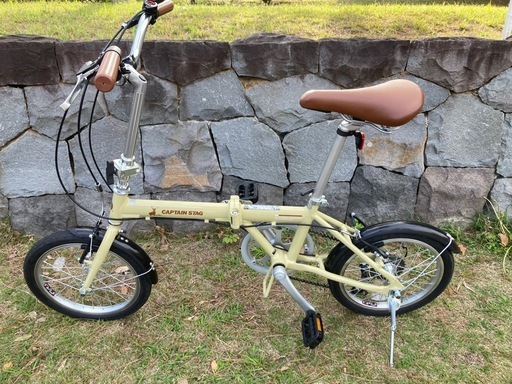 キャプテンスタッグ折り畳み自転車(中古)　※取引先が決まりました。 キャプテンスタッグ折り畳み自転車変速付キャリーバッグ付 (たか) 葛西