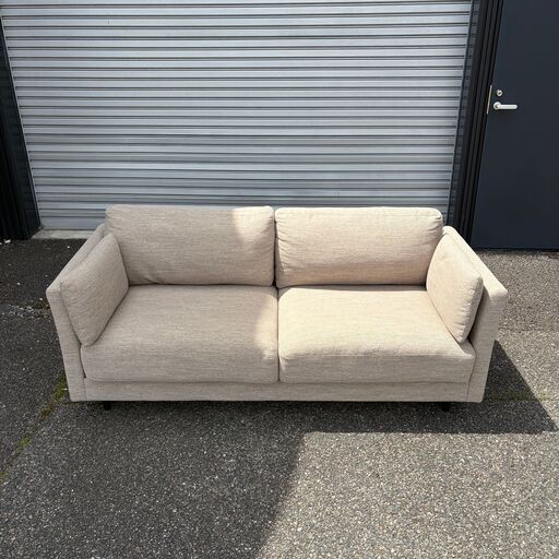 店頭引き渡し 中古 2~3人掛けソファ 布張りソファ ベージュ系 幅1800mm イス 家具