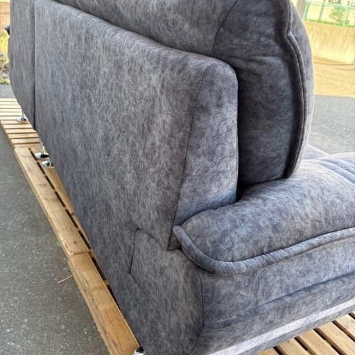 【美品】カウチソファー　ファブリック　L字ソファ　ソファー　椅子　クッション付き