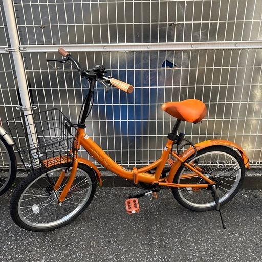 折りたたみ自転車 20インチ オレンジ 【公式通販】