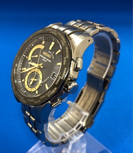 ジモティ割引有★【ジャングルジャングル岸和田店】SEIKO　セイコー　腕時計　8B53-0AA1　電波時計　ソーラー　南大阪 岸和田市 貝塚市 泉佐野市 和泉市 忠岡町 熊取町