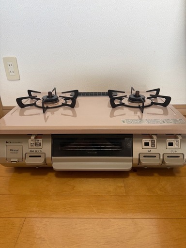 Amazon | リンナイ ガスコンロ ガステーブル 幅約60cm 片面焼グリル 右 都市ガスコンロ ホース付リンナイ ピンクRKGC654E7L