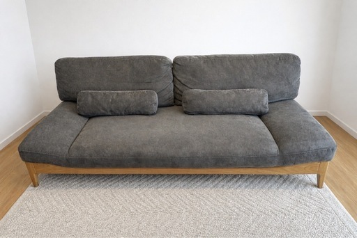 【美品/使用1年未満】ソファー 3人掛け 180cm 北欧風　グレー 値段相談可