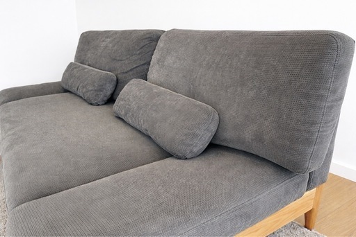 美品/使用1年未満】ソファー 3人掛け 180cm 北欧風 グレー 値段相談 美品/使用1年未満】ソファー 3人掛け 180cm 北欧風 グレー 値段相談