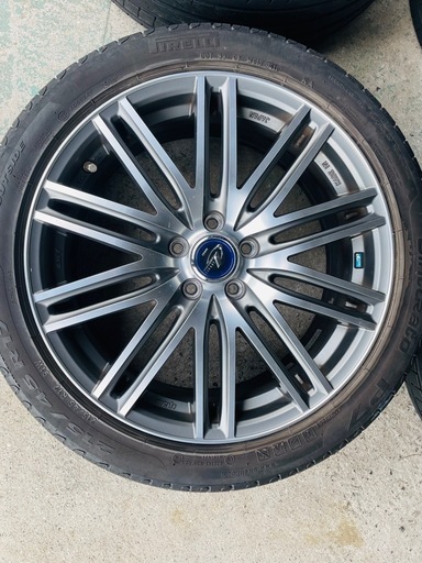 レオニス　17インチ　PCD100 5穴　山あり　215/45R17 4本　7J 日本製ホイール　プリウスやBRZなど　AMF製法
