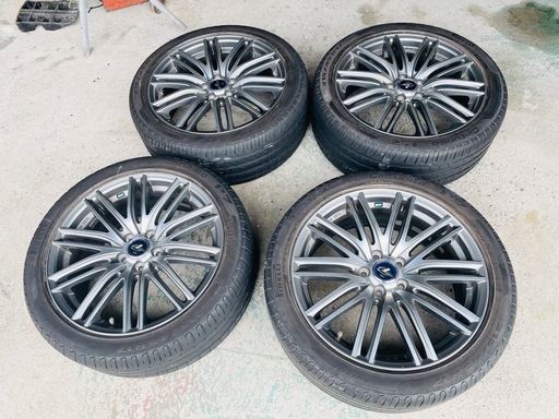 レオニス　17インチ　PCD100 5穴　山あり　215/45R17 4本　7J 日本製ホイール　プリウスやBRZなど　AMF製法