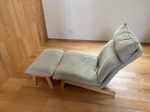 無印良品 ハイバックリクライニングソファ（オットマン付き） (OKま 
