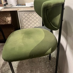 北欧風 ベルベット調チェア 美品の画像