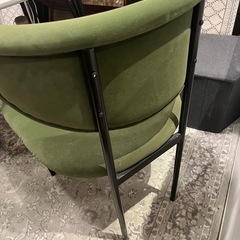 北欧風 ベルベット調チェア 美品の画像