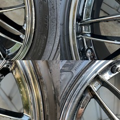 【手洗い清掃済】17インチ アルミホイール＆タイヤ4本セット 215/50R17の画像