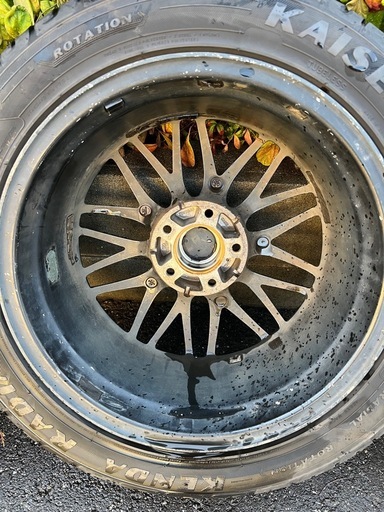 【手洗い清掃済】17インチ アルミホイール＆タイヤ4本セット 215/50R17