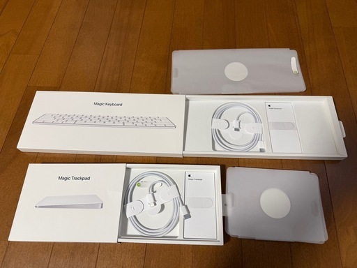 【交渉中】 Magic Trackpad とMagic Keyboard（USキーボード）　値下げ交渉メール多数来てますが対応不可です、4/25（土）まで出品、売れなければ買取申し込み中の店に売りに出します。