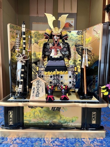 最高級【久月】七代目当主監製 正絹縅 彫金仁王大鎧 五月人形 フルセット（定価約50万円）鯉のぼりおもちゃ子供