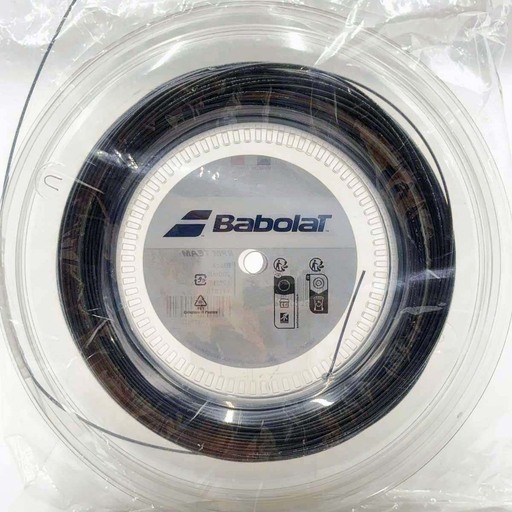 【未使用】バボラ RPM TEAM チーム 125 硬式 テニス ストリング ガット ロール 200m ブラック 243108 BABOLAT 1.25mm