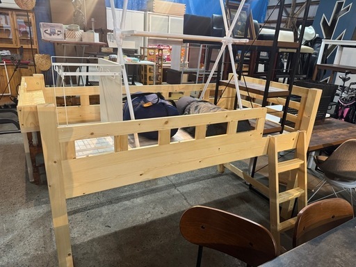 未使用ロフトベッド シングル 耐荷重700kg 頑丈タイプ
