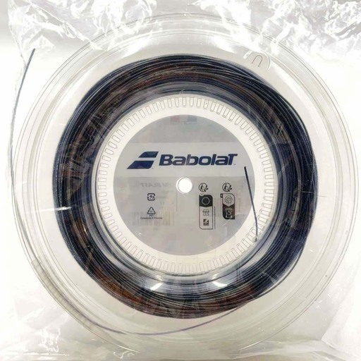 【未使用】バボラ RPM ブラスト BLAST 125 硬式 テニス ストリング ガット 200m ロール ブラック 243101 BABOLAT 1.25mm