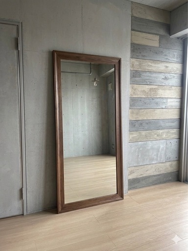 大型ミラー 全身鏡 姿見 180×80 木製 デザイン 店舗  オシャレ インテリア 木枠 北欧 木製フレーム スタンドミラー