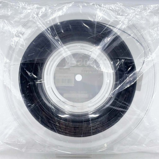 【未使用】ゴーセン エッグパワー16 EGGPOWER 硬式テニス用 ガット ストリング 200mロール ブラック TS1002BK GOSEN 1.30～1.32mm