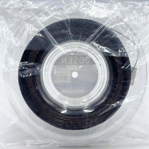 【未使用】ゴーセン エッグパワー16 EGGPOWER 硬式テニス用 ガット ストリング 200mロール ブラック TS1002BK GOSEN 1.30～1.32mm