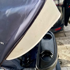 カトージ　2人でゴー　2人乗りベビーカー　手作り背もたれシート付きの画像