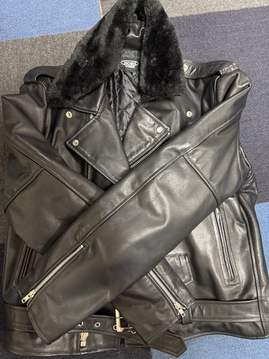 ブラックダブルレザージャケット