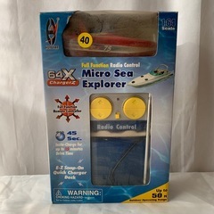 ミニラジコンボート Micro Sea Explorer 1/64 レトロ 箱付の画像