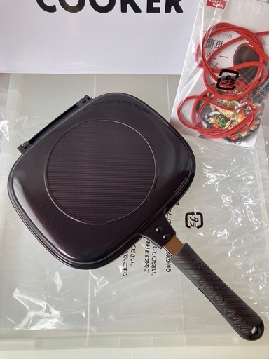 ★新品未使用！ロッピング ハッピークッカーグルメパン 直火対応（パッキン2個/取扱説明書/箱付き/定価6980円）