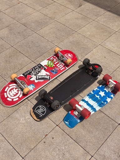 【3台セット】スケボー・クルーザー（Element / Z-FLEX / Penny）初心者歓迎！
