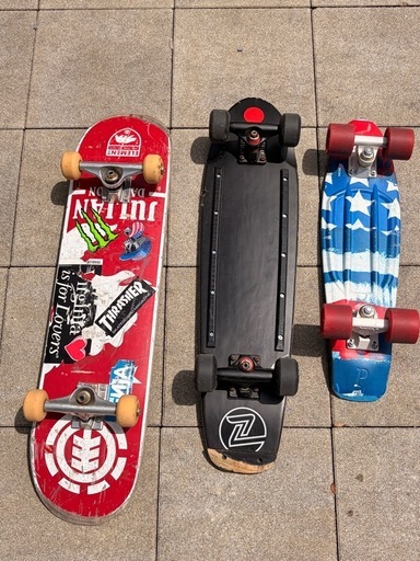【3台セット】スケボー・クルーザー（Element / Z-FLEX / Penny）初心者歓迎！