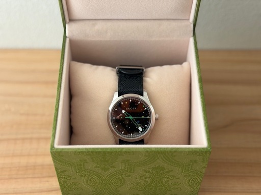 ✨美品✨GUCCI グッチ Gタイムレス ウォッチ 腕時計 ブラック 箱付き