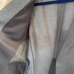 【Lサイズ】GU ウォッシャブルテーラードジャケット グレー　メンズの画像