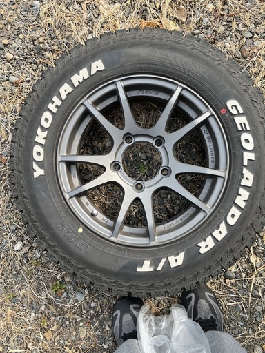 4本セットジムニー使用185/85R16ジオランダー 、ホイールレイズ