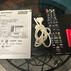 SHARP AQUOS BD-NW2100 2TB ブルーレイレコーダー 2番組同時録画 リモコン付の画像